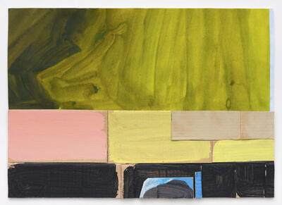 Zwembad X - collage op papier - 42 x 60 cm - 2020